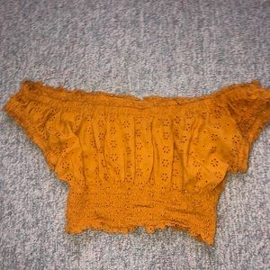 yellow cropped top